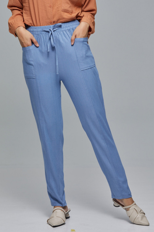 Light Blue Ava Casual Jogger Pants