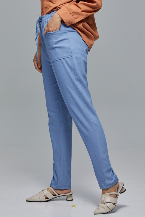 Light Blue Ava Casual Jogger Pants