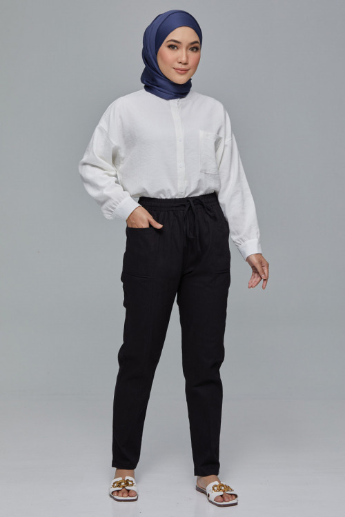 Black Ava Casual Jogger Pants