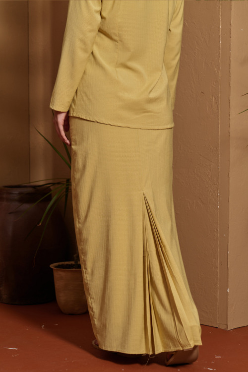 Mustard Jamila Scalloped Embroidered Kebaya Set