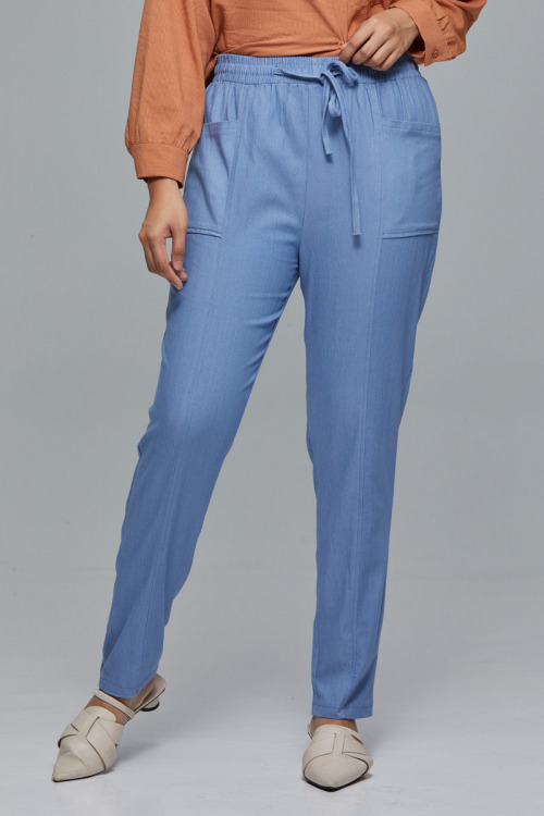 Light Blue Ava Casual Jogger Pants