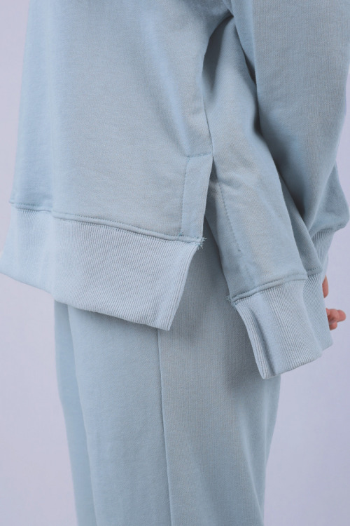 Light Sky Blue Lucy Mon Cherie Two Piece Sweatshirt Set