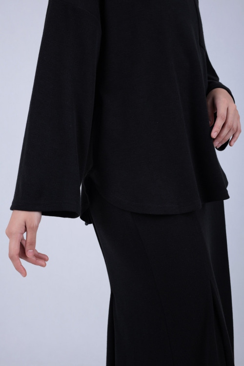 Black Leya Top & Skirt Co-ord Set