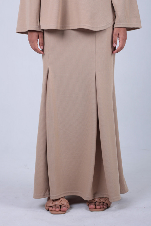 Beige Leya Top & Skirt Co-ord Set