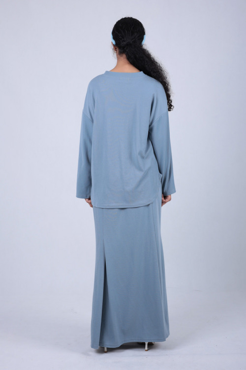 Baby Blue Leya Top & Skirt Co-ord Set