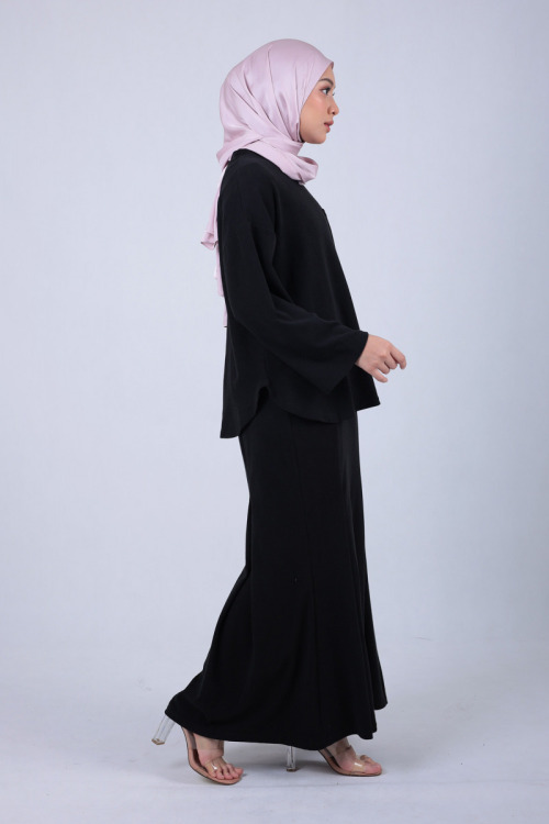 Black Leya Top & Skirt Co-ord Set