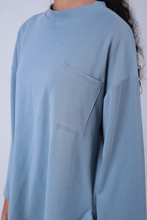 Baby Blue Leya Top & Skirt Co-ord Set