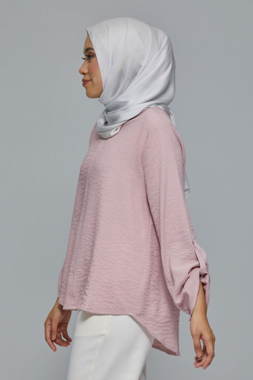 Light Pink Jane Lightweight Cotton Stripe Blouse