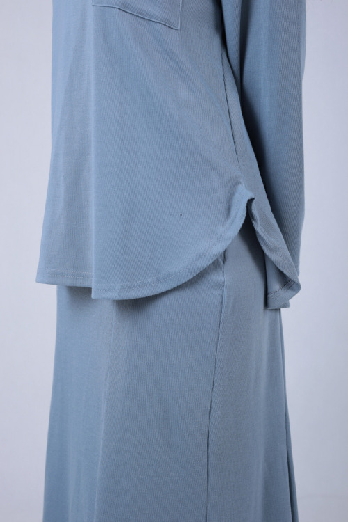Baby Blue Leya Top & Skirt Co-ord Set