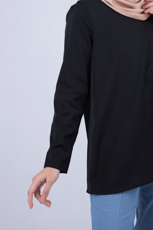Black Mia Premium Crepe Blouse