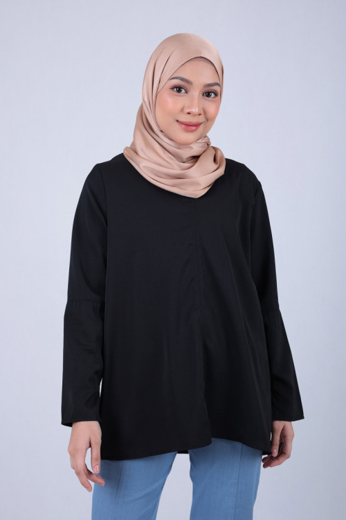 Black Mia Premium Crepe Blouse