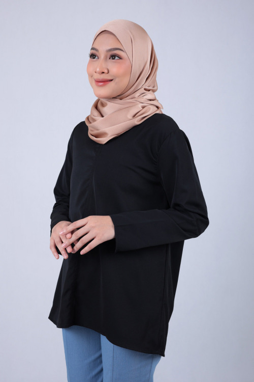 Black Mia Premium Crepe Blouse