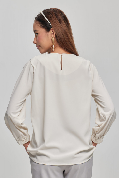 White Tya Premium Crepe Blouse