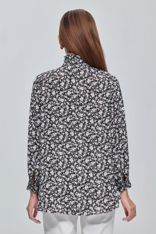 Black Alana Floral Printed Shirt