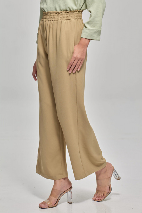Beige Becca Soft Crepe Pants