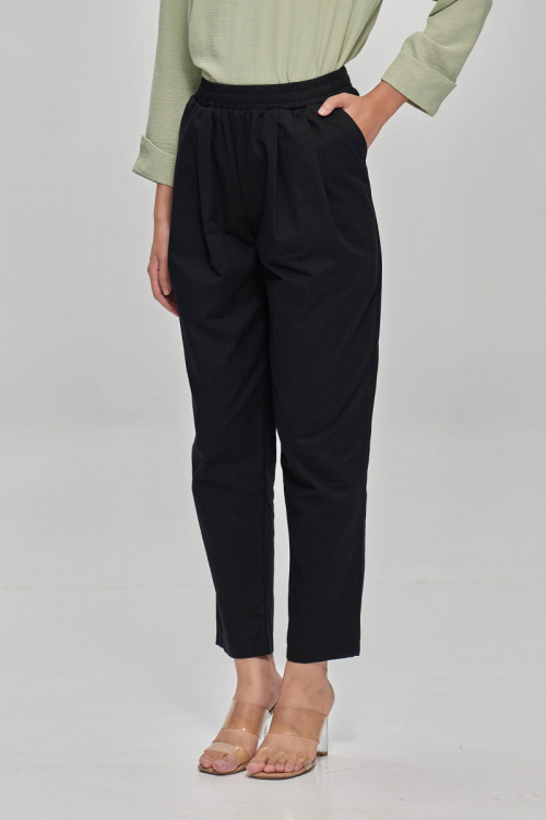 Black Adele Cotton Pants