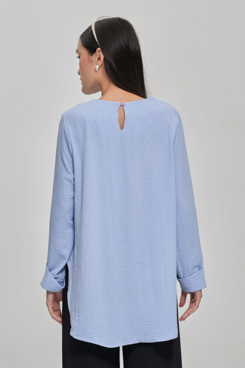 Blue Stella Premium Chiffon Blouse