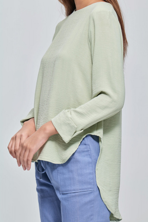 Green Stella Premium Chiffon Blouse