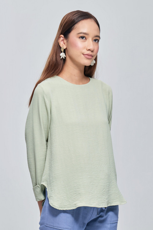 Green Stella Premium Chiffon Blouse