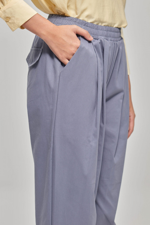 Blue Adele Cotton Pants