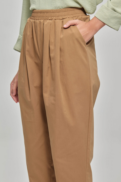 Brown Adele Cotton Pants