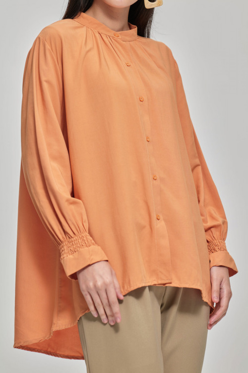Orange Quinn Soft Cotton Shirt