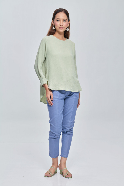 Green Stella Premium Chiffon Blouse