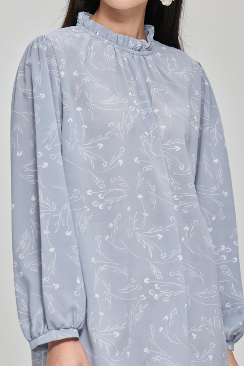 Blue Dalia Abstract Printed Blouse