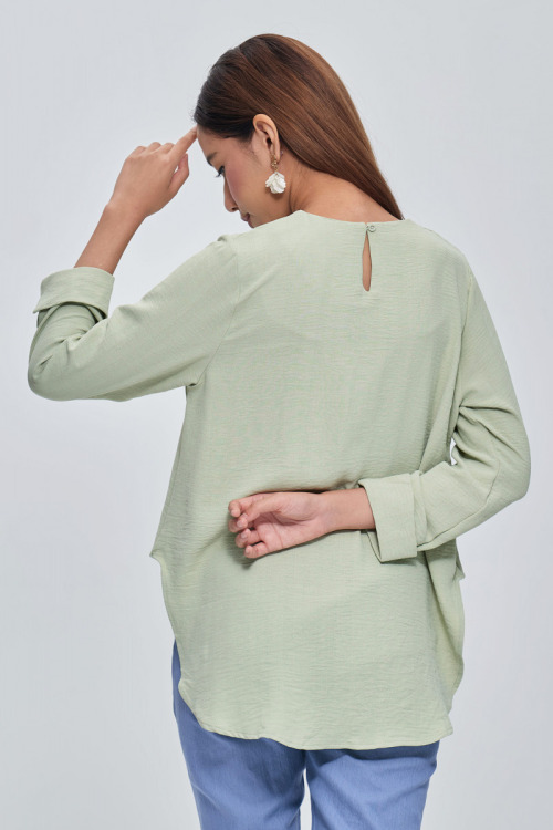 Green Stella Premium Chiffon Blouse