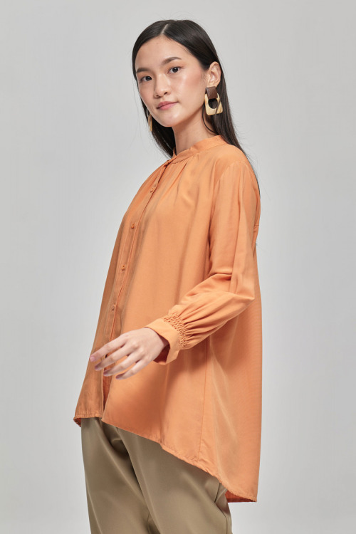 Orange Quinn Soft Cotton Shirt