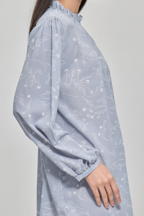 Blue Dalia Abstract Printed Blouse