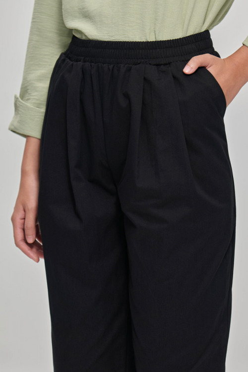 Black Adele Cotton Pants