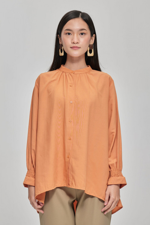 Orange Quinn Soft Cotton Shirt