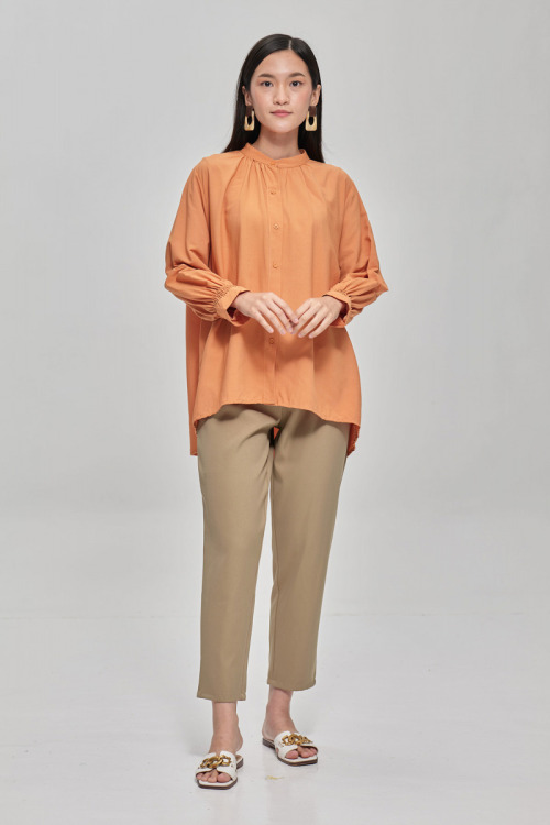 Orange Quinn Soft Cotton Shirt