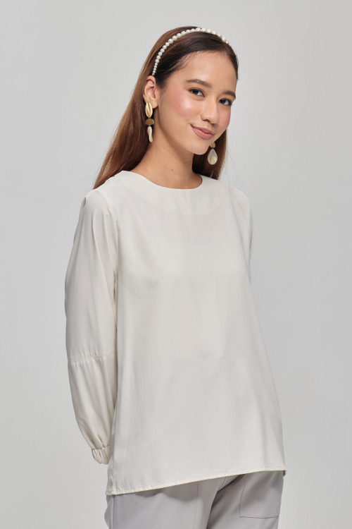 White Tya Premium Crepe Blouse