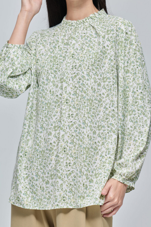 Green Dalia Ditsy Printed Blouse