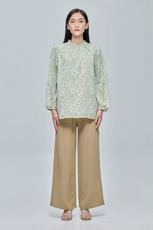 Green Dalia Ditsy Printed Blouse