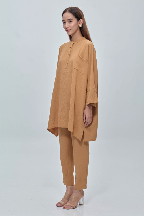 Brown Heidy Batwing Co-ord Set