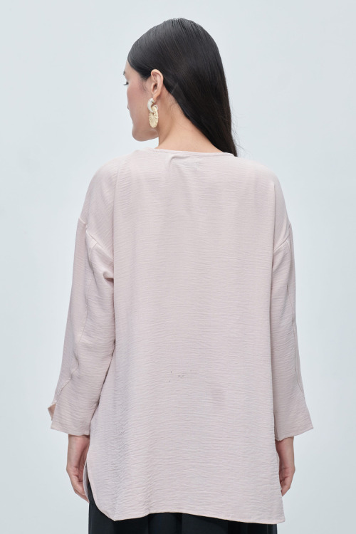 Beige Yuki Premium Chiffon Top