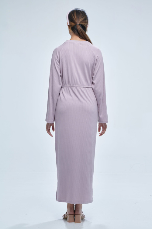 Thistle Purple Lana Ribbon Tie Knit Dress
