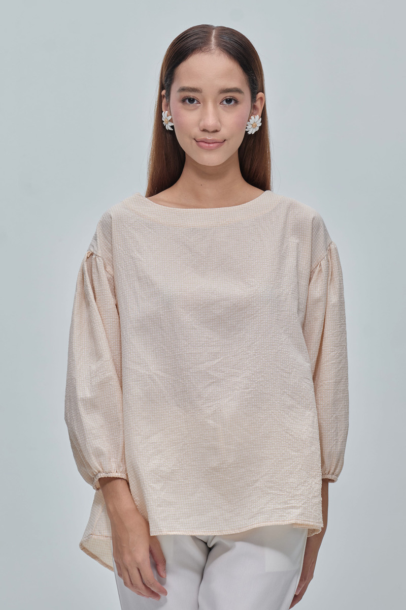 Beige Joselyn Balloon Sleeve Blouse