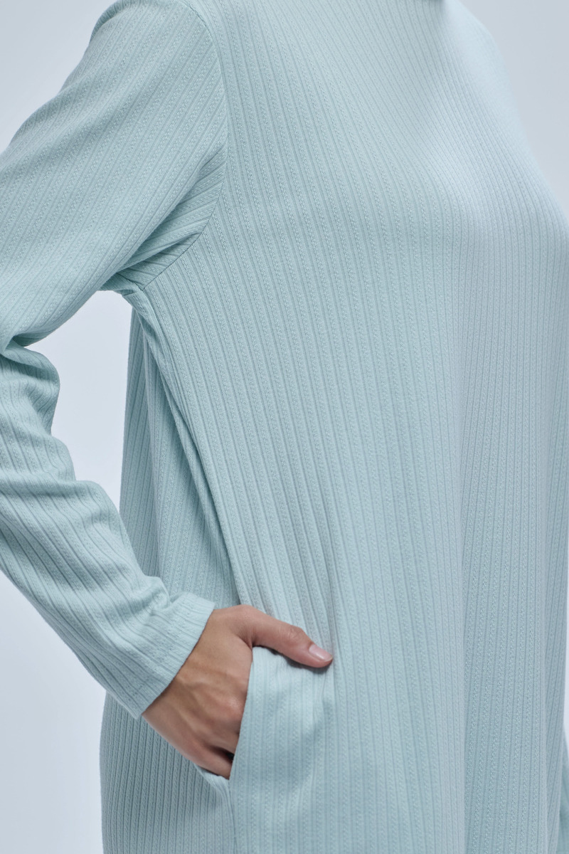 Pale Green Ruby 2.0 Ribbed Dress