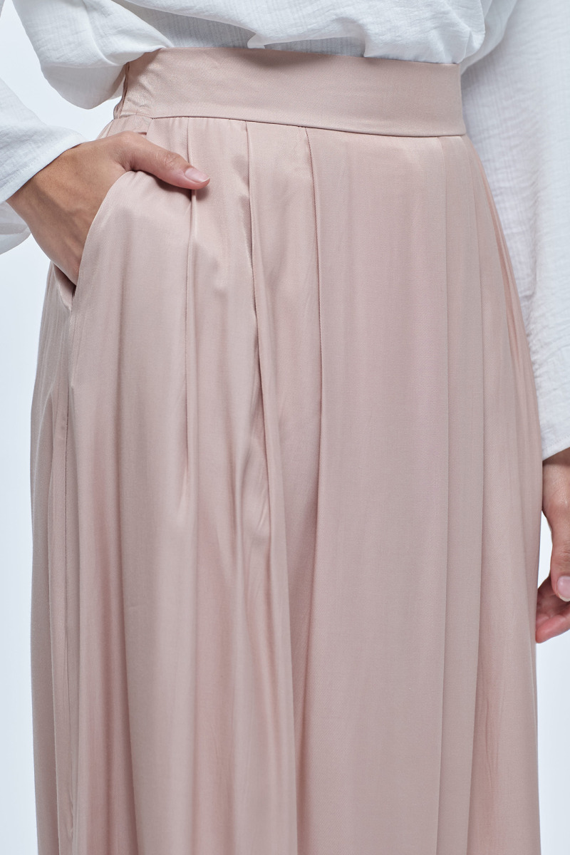 Pink Gracyn Cotton Silk Skirt