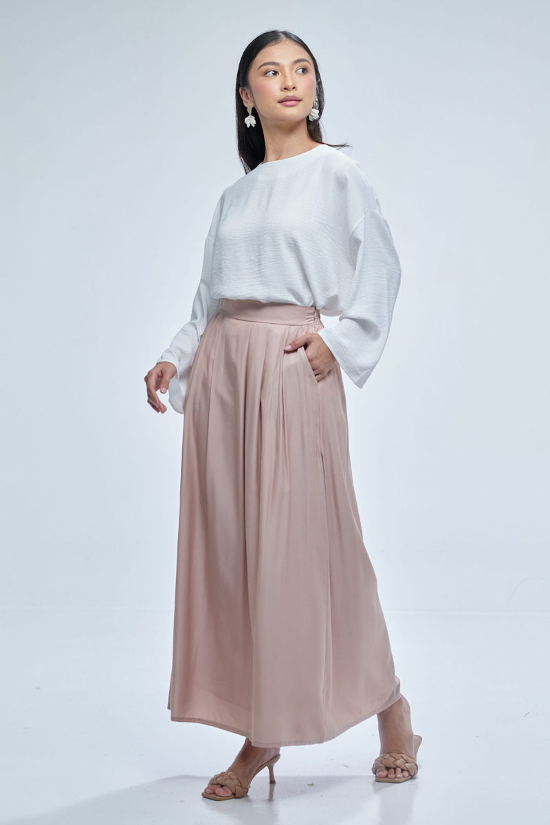 Pink Gracyn Cotton Silk Skirt