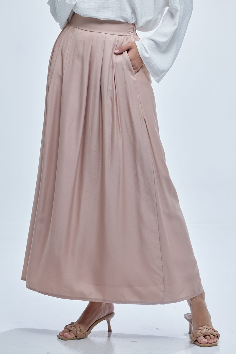 Pink Gracyn Cotton Silk Skirt