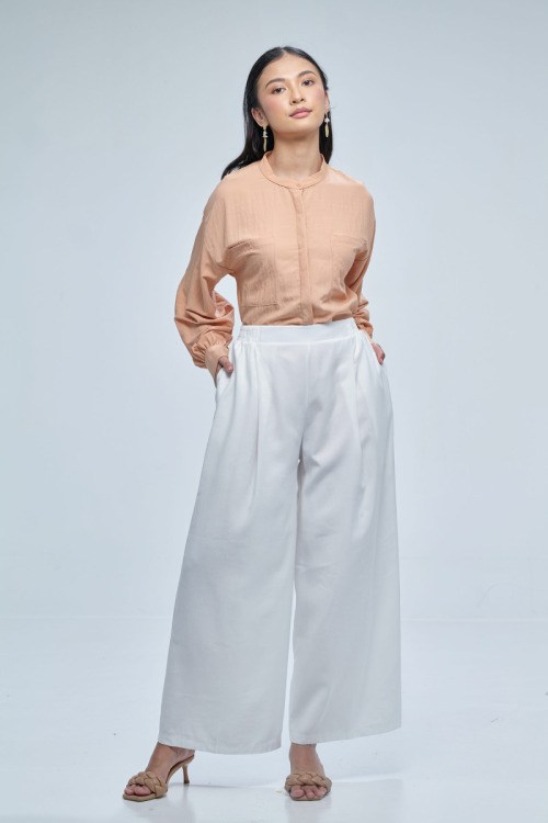 White Darly Palazzo Pants