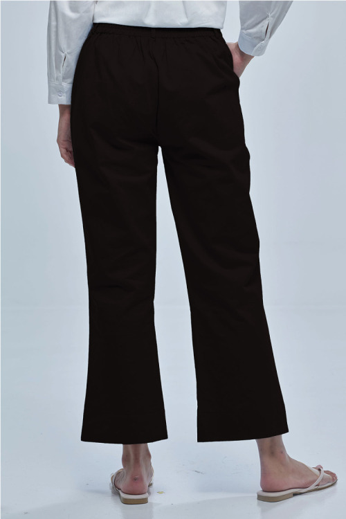 Black Danielle Cotton Tailored Pants
