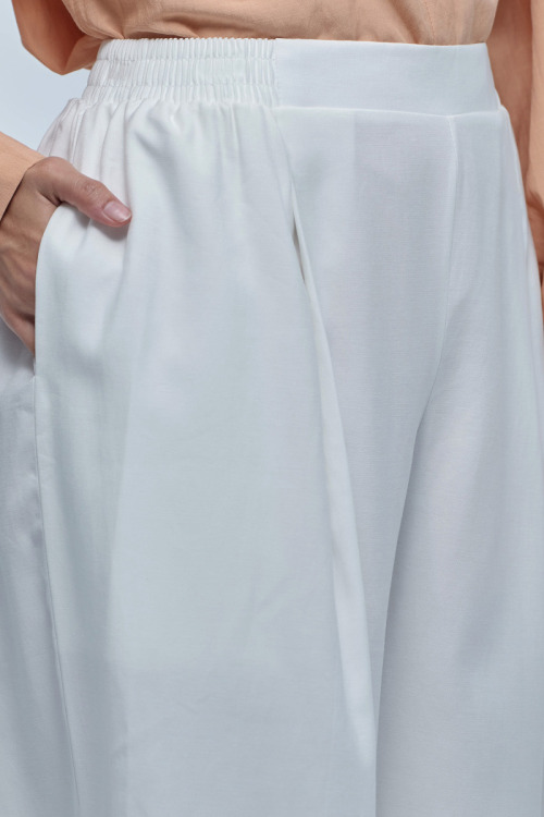 White Darly Palazzo Pants