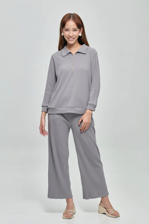 Grey Joana Zip-Up Lounge Set