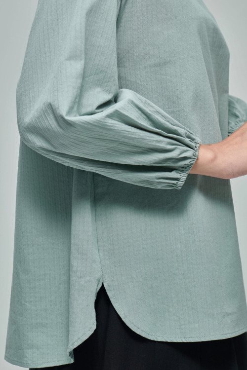 Pastel Green Odele Balloon Sleeve Blouse